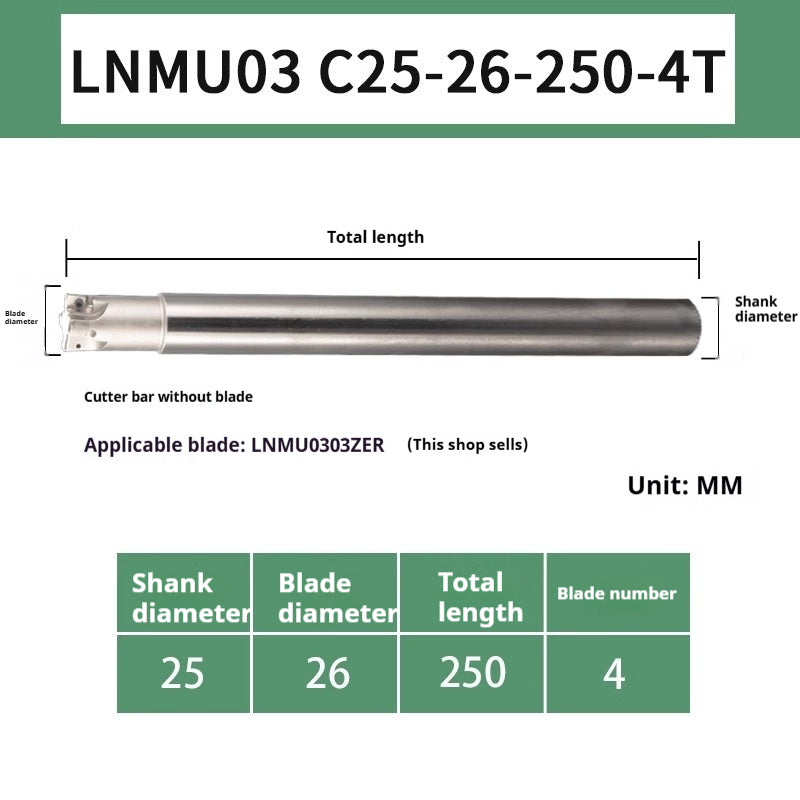 6013 CNC LNMU03 fast feed toolholder CNC machining center high efficiency fast end milling cutter disk double-sided flute milling cutter blade Shandong Denso Pricision Tools Co.,Ltd.